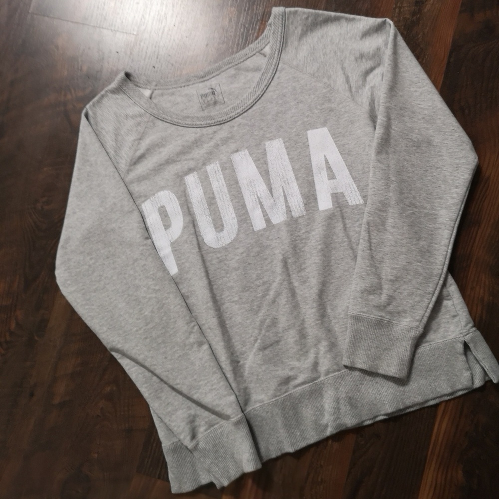 PUMA Gray Long Sleeve Crew